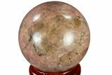 Polished Rhodonite Sphere - India #116175-1